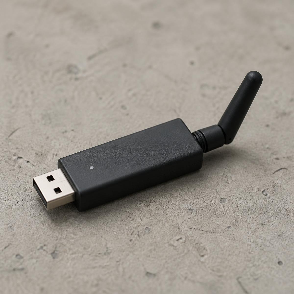 Compact matte black Asset On Site USB LoRa vehicle tag